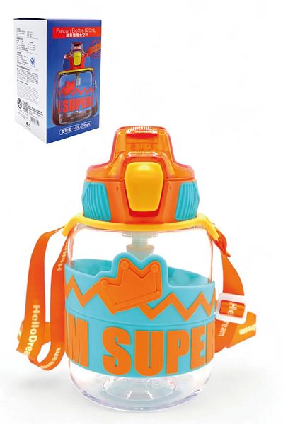 froyalife Tritan Children's Water Bottle with Straw and Lock Mechanism, Bpa Free, Odor Free Orange