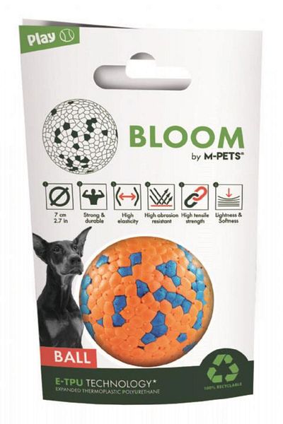 M-PETS Bloom Ball - Anti-Smashing Game Ball, Orange/Light Blue