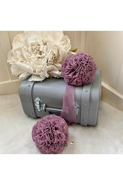 PAMUKA Pompom Opera Mauve Tulle Twin Set