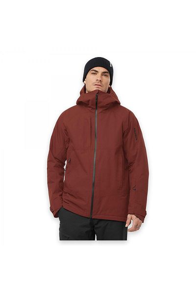 Salomon Transfer Puff Men's Ski Jacket - Claret Red