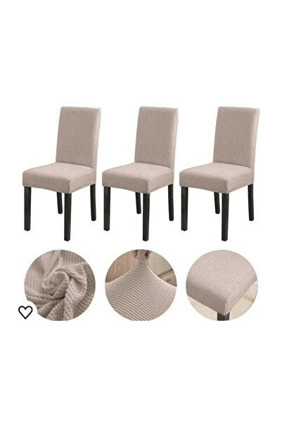 Home Likralı Kare Desen Esnek Yikanabilir Vizon Sandalye Kılıfı