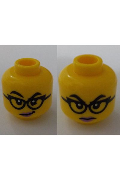 LEGO Yellow Head Mini Figure - Young Woman with Glasses Edgy Accessory