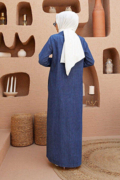 Neways Dark Blue Jean Ferace - Front Zip and Collar