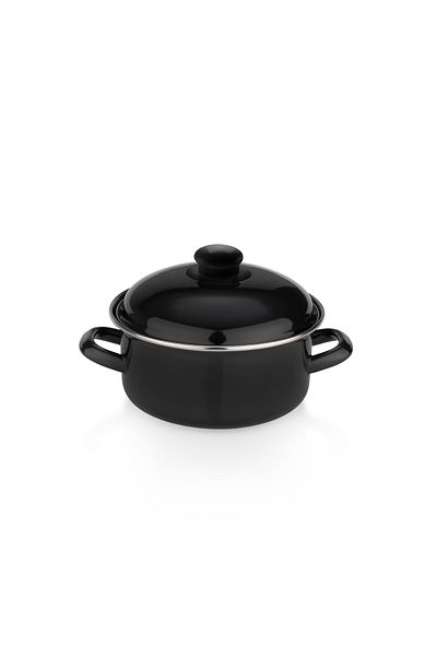 Schafer Komfort Cookware Enamel Pot 18 Cm-Black