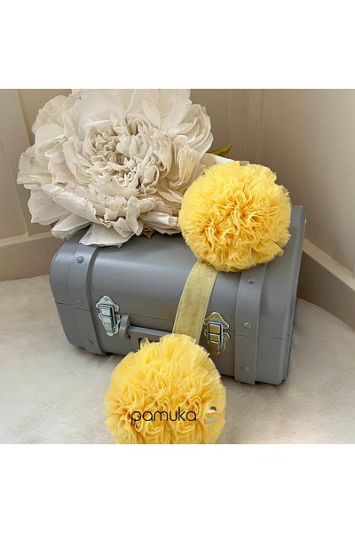PAMUKA Tulle Twin Pompom Yellow