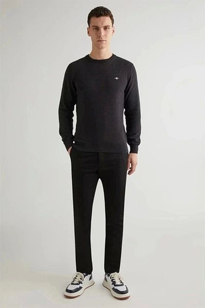 Gant Cotton Pants Men's Black Trousers 1224327t.5