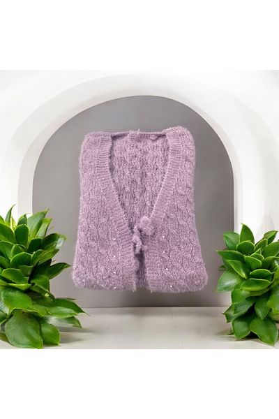 Ebrar Çeyiz Yumoş Lilac Color Fashionable Vest