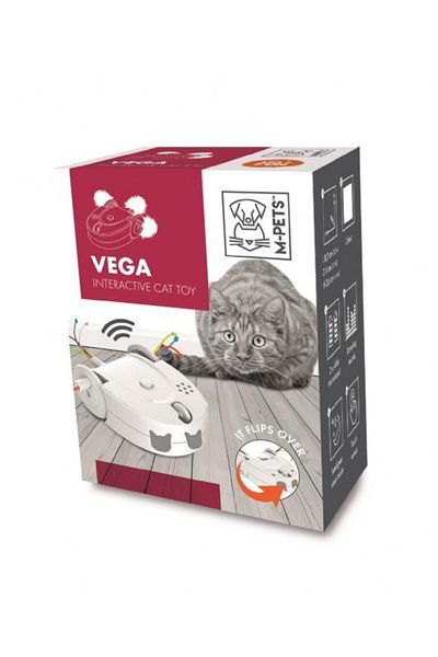 M-PETS Vega Interactive Cat Toy White