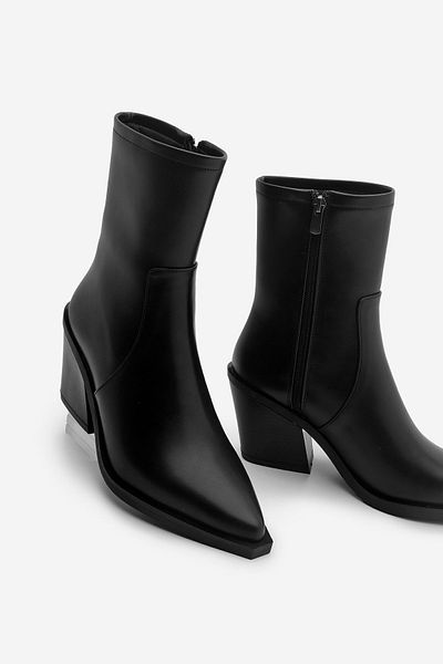 Marjin Γυναικείες μπότες με μύτη Western Tamin Black