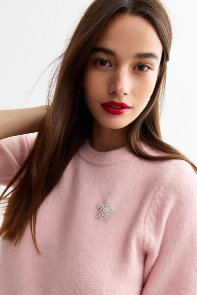 New Obsessions Taşlı Kartanesi Broş Yaka İğnesi