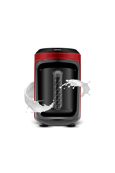 Karaca Cherry Red Quartz Cubicle Machine - Turkish Coffee