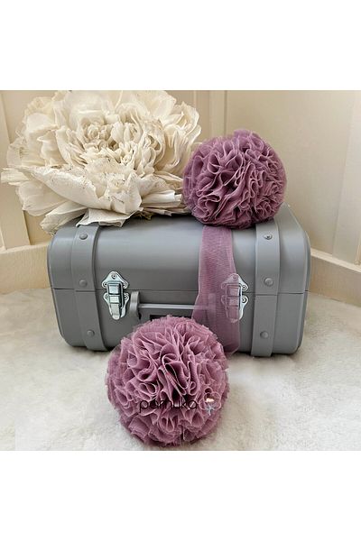 PAMUKA Pompom Opera Mauve Tulle Twin Set