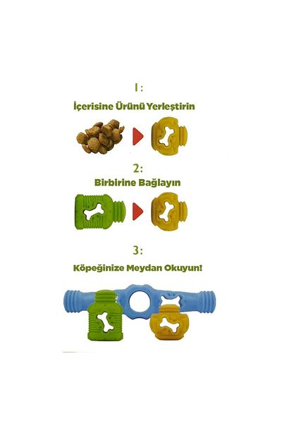 Nunbell 3-Piece Dog Educator Toy - S