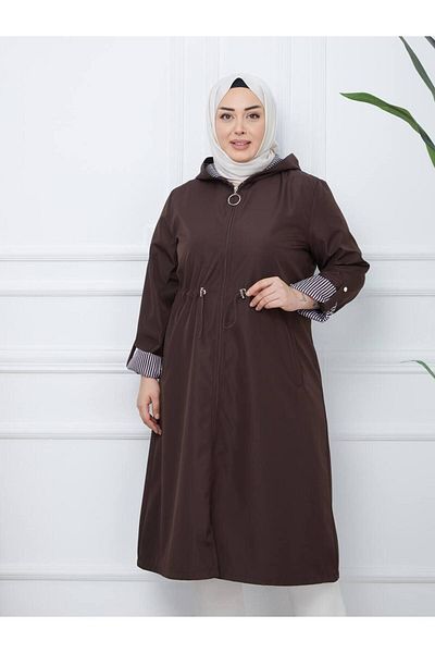 RACE FASHİON Trench impermeabil din material Bondit în dungi Rc5010