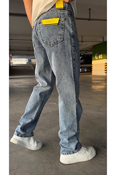 KAİZER DENİM Kaizer Denim Erkek Buz Mavi Baggy Jeans
