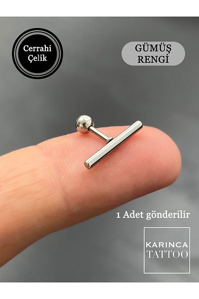 Karınca Piercing Horizontal Aesthetic Ear Cartilage Tragus Helix Piercing Earrings