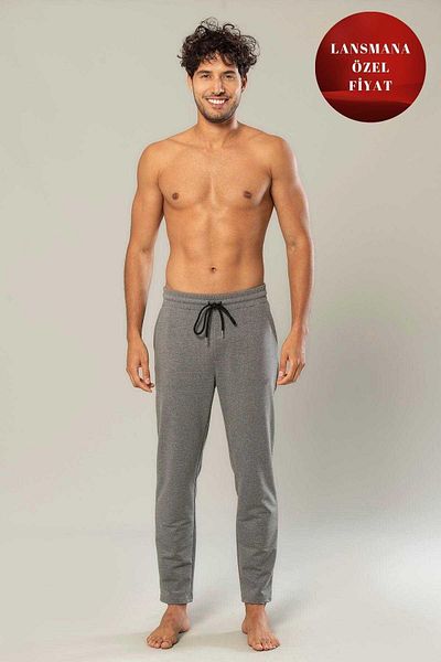 Weweus Ανδρικό παντελόνι Jogger με γκρι 2 κλωστές - 226