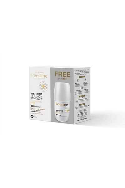 Beesline مزيل العرق رول أون لتبييض البشرة - خالٍ من العطور (1+1مجانًا)