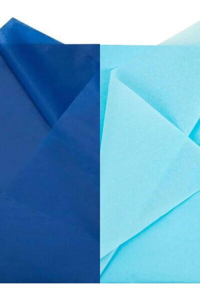 Sunalis Renkli Pelur Açık Mavi Ve Koyu Lacivert 50x70 Cm (HIŞIR KAĞIT) 10 Adet