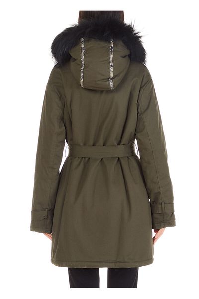 Liu Jo Women's Double Breasted Collar Long Sleeve Padded Khaki Jacket WF1334T4085-KHAKI