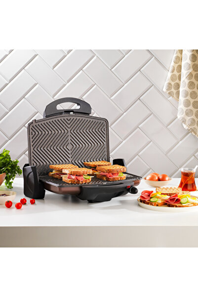 Schafer Grill Chef Tost Makinesi-Kahverengi