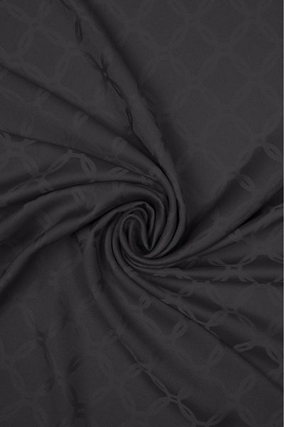 Merve DAĞLI Parya Jacquard Black Shawl