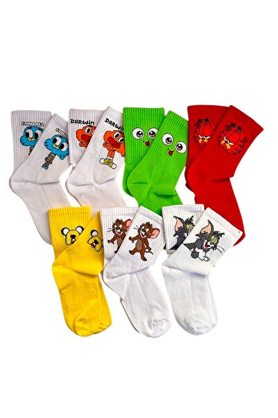 çorapdunyam 7 csomag vidám főiskolai teniszzoknit anime karakterekkel