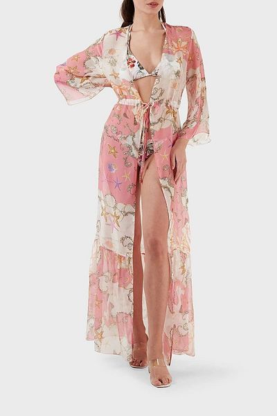 Guess E3Gk09We550 Model dlouhé dámské kimono