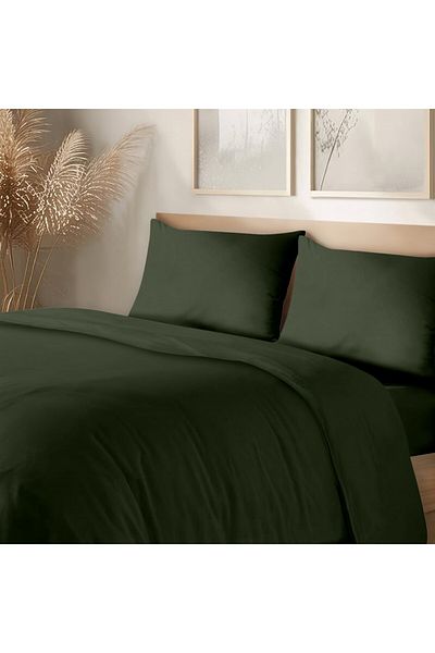 Evim 100% Cotton Akfil Duvet Cover Set Single 160X220 cm Dark Green