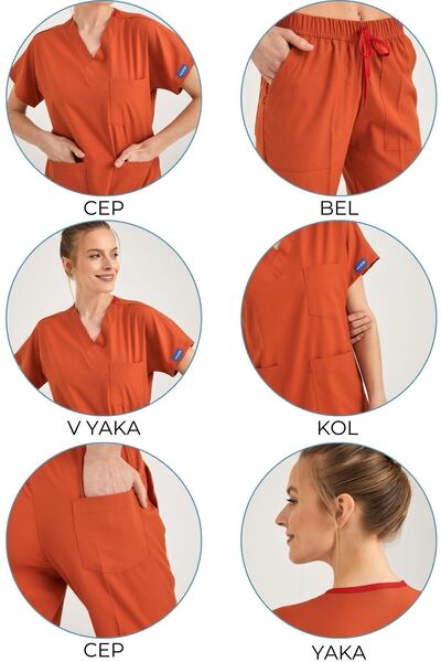 Pozitif Üniforma Tile Lycra Nurse Jersey Bottom Top Surgical Team Scrubs Uniform Surgical Jersey