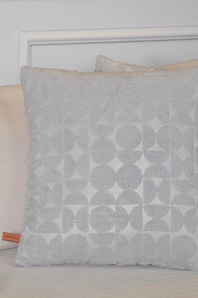 BİRHOME Nova Jakar Special Design 2-Piece Decorative Throw Pillow Cover 43X43 cm (Gray)