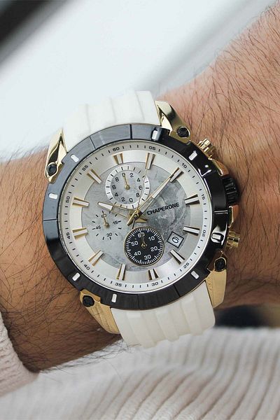 Chaperone Ch 001409   Men's Watch with Silicone Band