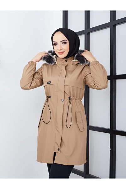 RACE FASHİON Μπουφάν Bondit με κουκούλα, γούνινο εσωτερικό, ελαστική μέση RC905020