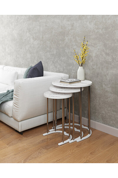 makbulce Yıldız 3 lü zigon sehpa mdf