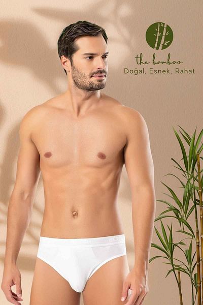 ERDEM İÇ GİYİM Weweus White Ανδρικό Super Thin Natural Bamboo Luxury Slip 1011