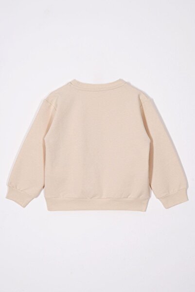 zepkids Σετ φόρμας για κορίτσια σε μπεζ χρώμα βιζόν με στάμπα καρδιάς