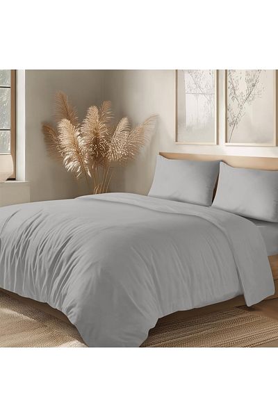 Evim 100% Cotton Akfil Duvet Cover Set Double 200X220 cm Gray