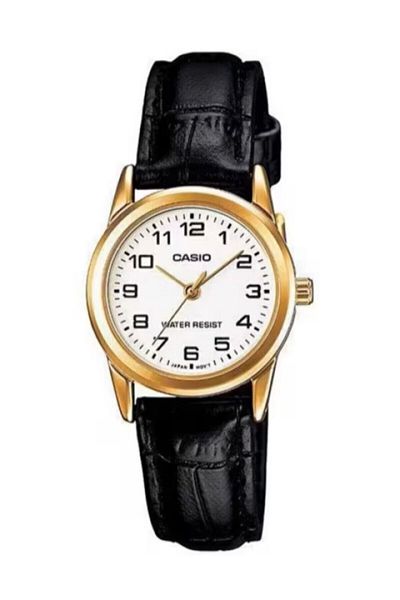 Casio Case Gold Cord Black Color Women's Wristwatch