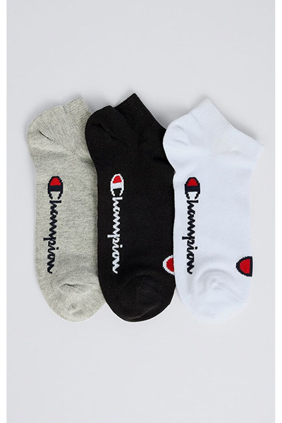 Champion Basics 3Pk Sneaker Socks Gray Unisex Socks-U20100-Em006