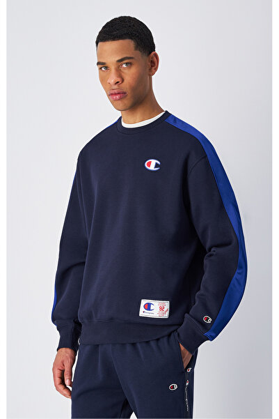 Champion Retro Sport Crewneck Sweatshirt Lacivert Erkek Sweatshirt