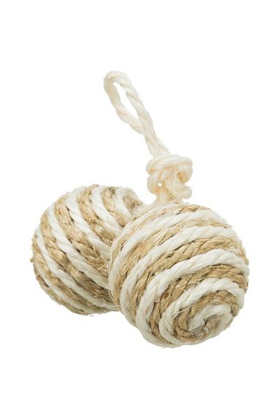 Trixie 4.5cm Cat Toy - 2 Balls with String