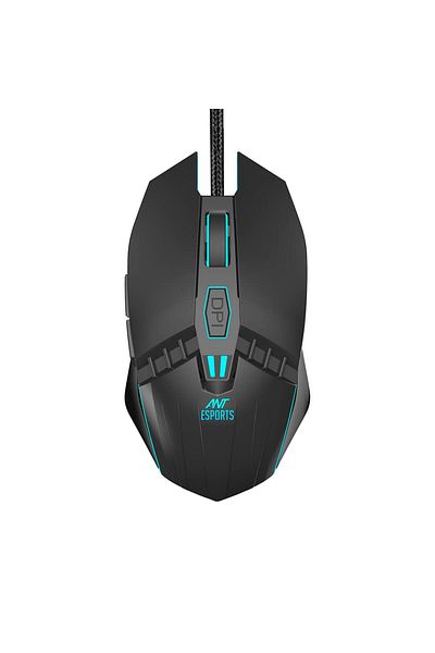 Ant Esports ماوس Ant Esports GM50 RGB | تصميم نحيف، شكل محدد، إضاءة RGB متعددة المناطق، تصميم متميز