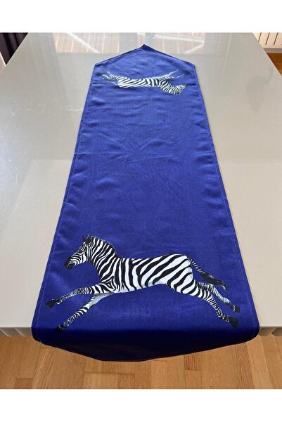 Lia Store عداء زيبرا منقوش لون بنفسجي 35*135 سم