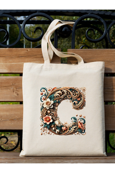 Cemira Unisex Retro C Letter Design - Y2 Pinterest υφασμάτινη τσάντα Tote Shopper Bag