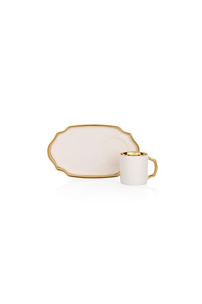 Schafer Goldie 6-Person White Cup Set - 12 Pieces