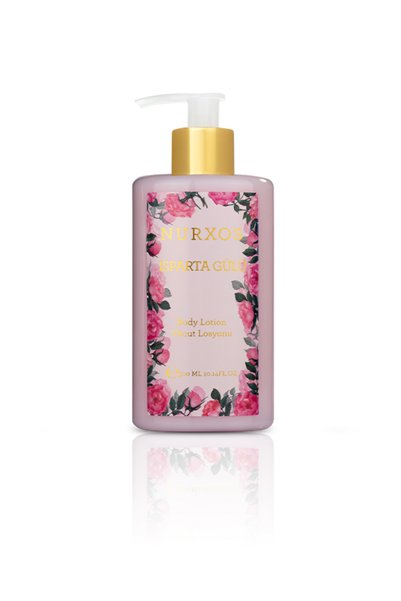nurxos Isparta Rose Women's Body Lotion 300 ml – Floral Woody Body Cream - 9167