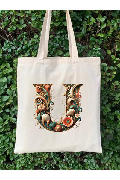 Cemira Σχέδιο γράμματος U - Unisex ρετρό υφασμάτινη τσάντα, Y2 Pinterest Shopper Bag