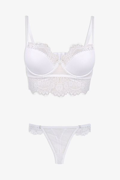 koza iç giyim Lacy Tulle Bra Set