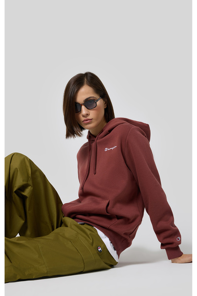 Champion Script Shop Hooded Sweatshirt Kahverengi Kadın Kapüşonlu Sweatshirt -117530-MS524