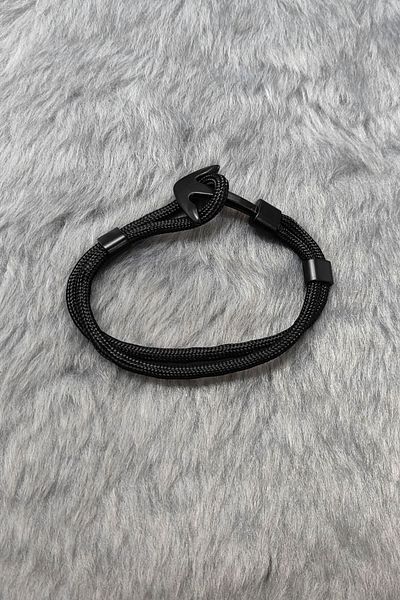 Chavin Black Paracord Rope Anchor Men's Metal Bracelet Dt36Sy